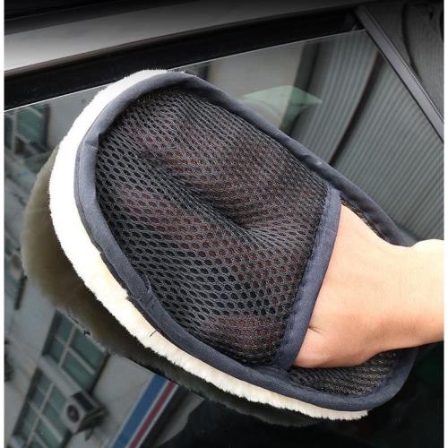 洗車手套 羊毛絨 擦車刷 打蠟 加厚手套 車用清洗工具 清潔用品 羊毛手套 鍍膜 鋼圈清洗 打蠟棉 汽車美容