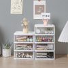 優の屋 現代簡約桌上型四層抽屜收納櫃 透明收納盒