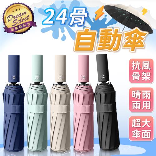 24骨防風黑膠自動傘 自動摺疊傘 全自動雨傘 遮陽傘 防風傘 晴雨傘 摺傘 折傘 雨傘