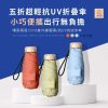 超輕量UPF50+ 迷你雨傘 (米粒傘 防曬 不透光 五折傘 晴雨傘 雨傘 米粒傘 遮陽傘 迷你 輕量)