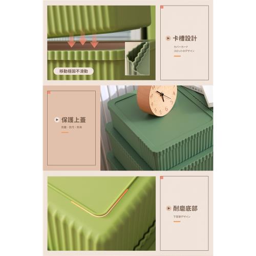 超值4入組-4.5公升-日式收納箱-可疊加十格款(卡扣上蓋/收納盒/YG-134*4)