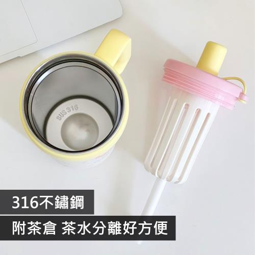 316不鏽鋼雙飲手提保溫冰霸杯-1000ml 随机图案