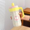 316不鏽鋼雙飲手提保溫冰霸杯-1000ml 随机图案
